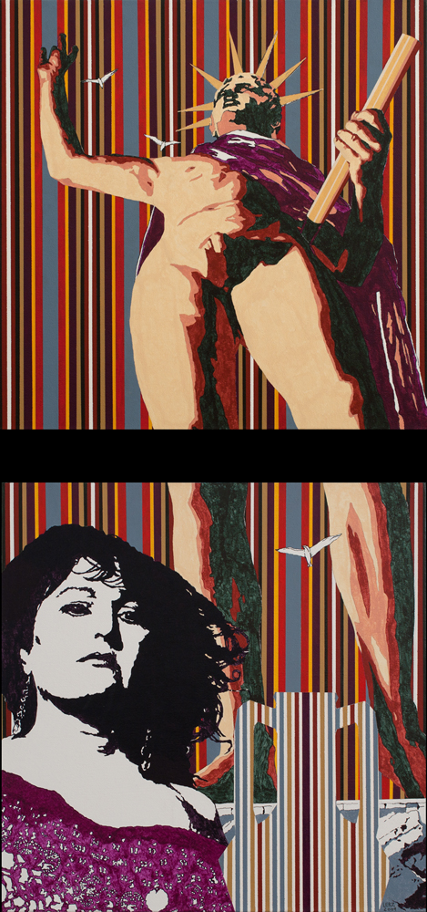 Halia, Foto: zeiteilig,
Acryl auf Leinwand, 40 cm x 40 cm, 2009